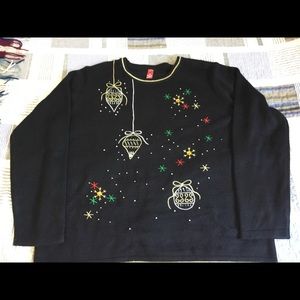 Dressy Christmas sweater. Nice.